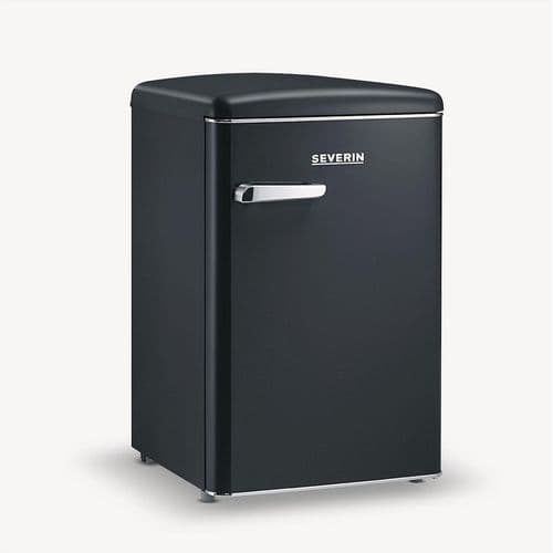SEVERIN Retro Tischkühlschrank RKS 8832 aus Kunststoff, schwarz Kühlschrank Gefrierkombination Retro Kühlschrank Led Kühlschrank Kühlschrank